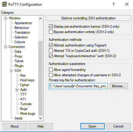 SSH-PuTTY private key file