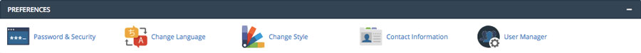 cPanel preferences