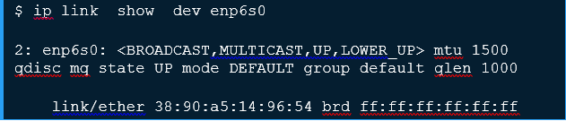 configure an enp6s0 interface on the server.