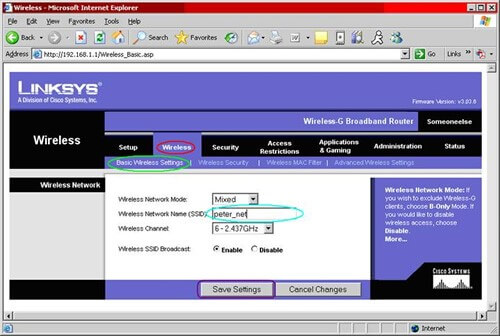 router-configure wireless SSID