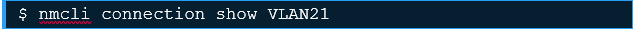 view all the parameters associated with the VLAN created above