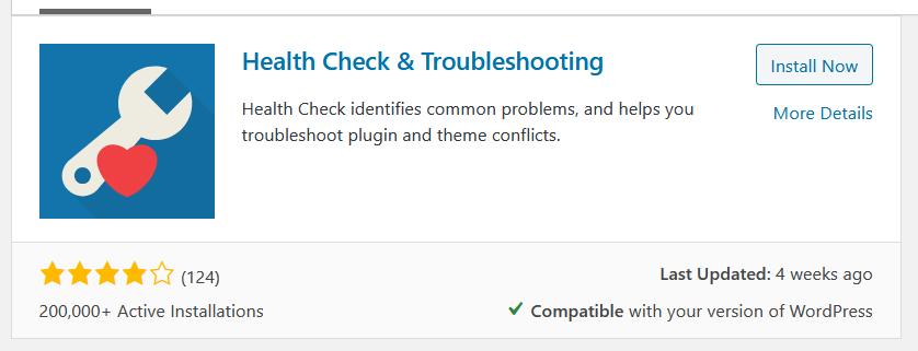 health check and troubleshooting plugin