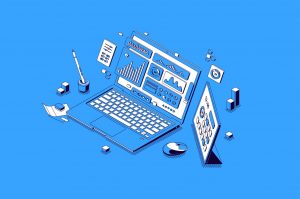 illustration of landing page analytics for better business performance