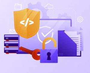 A secure website protected by domain security and privacy measures