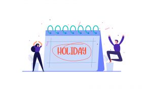 illustration of people jumping in joy celebrating the holiday