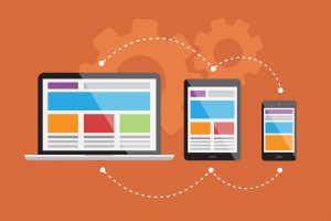illustration of responsive wordpress design on multiple devices