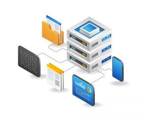 illustration of vps colocation hosting running on multiple applications