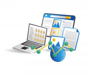illustration of website content management