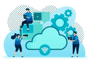 A graphic displaying web hosting trends and predictions,