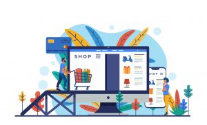 illustration of online shopping website built on wordpress 