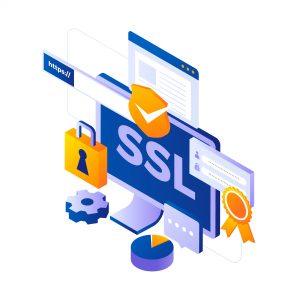 An illustration of SSL protections for e-commerce site 