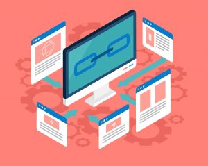 Illustration of multiple links redirect to a website 
