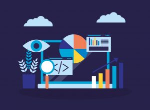 Illustration of e-commerce KPIs used in business sales performance 