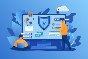 Illustration of website security in digital landscape 