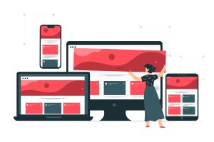 An illustration of designing a responsive website for visitors 