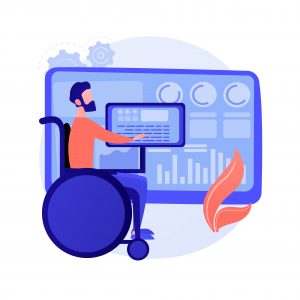 Illustration of accessibility in wordpress design for disabled user's access seamlessly