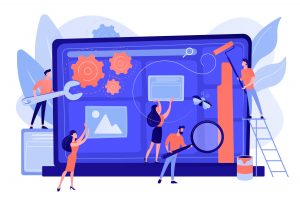 illustration of website maintenance to improve website performance