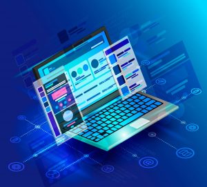 illustration of website technologies for e-commerce strategy