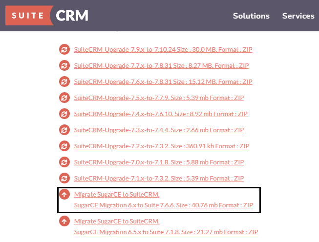 Upgrade SugarCRM