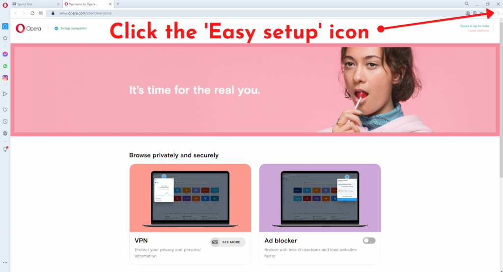 opera-click easy setup icon