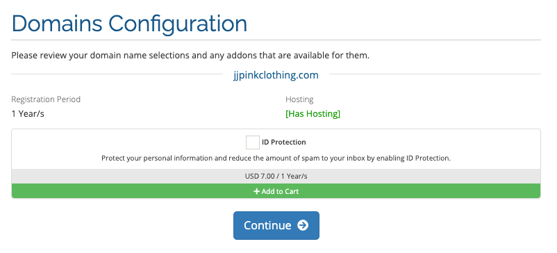 domain configuration