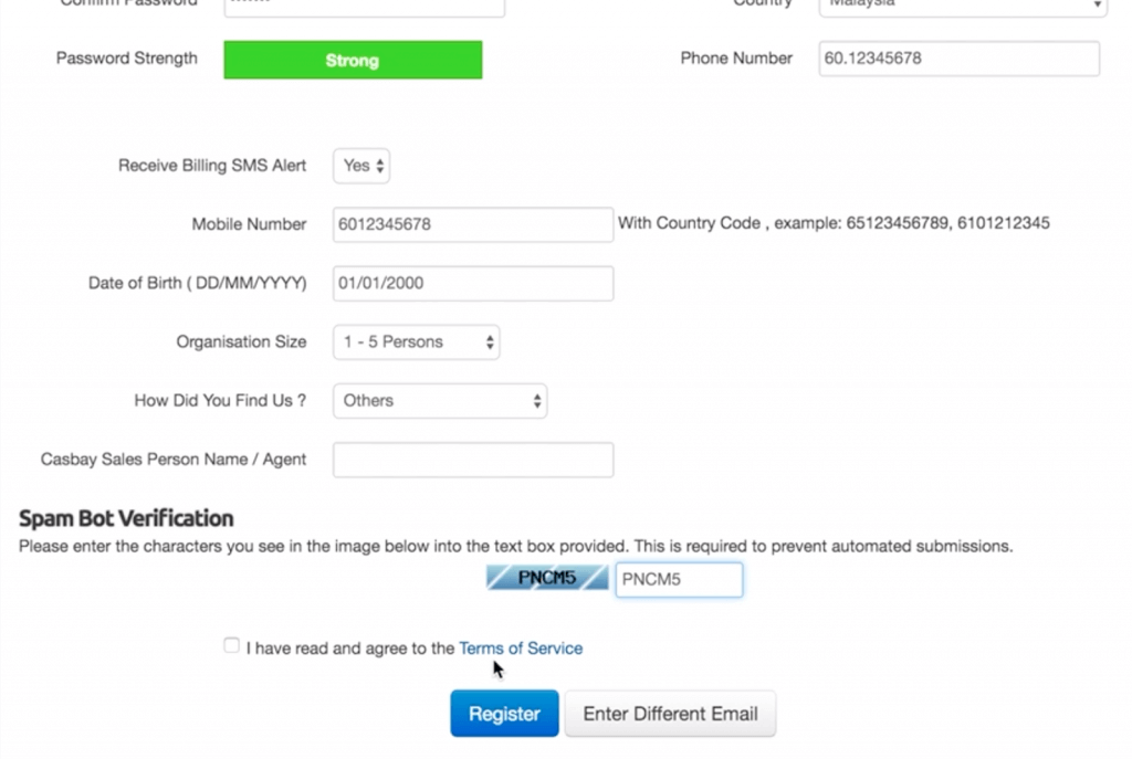 register details